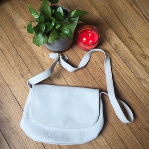 White Coach leather shoulder bag